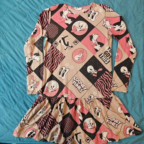 Bavlnené šaty s dlhým rukavom s motívom disney, coccodrillo,158