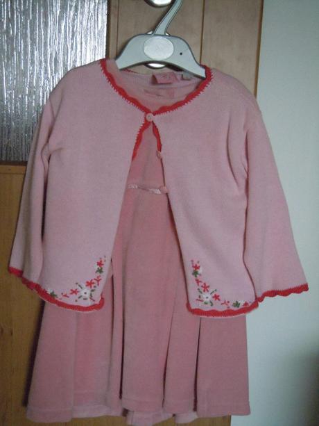 Slávnostné zamatové šatôčky v top stave na 12-18 m, mothercare,86