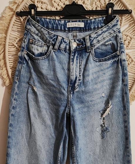 Široké džínsy, h&m,xs