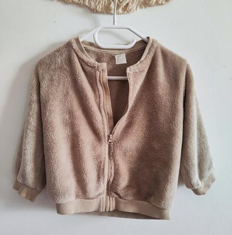 Huňatá mikina/bundička, h&m,92