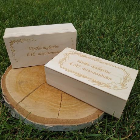 Krabička - finančná injekcia k narodeninám, 