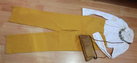 Siroke nohavice vysoky pas, l