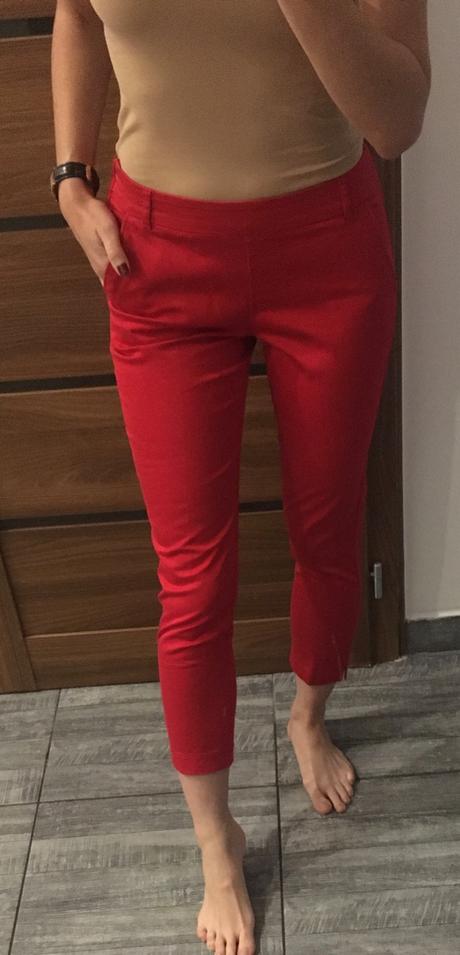 Červené nohavice, orsay,xs