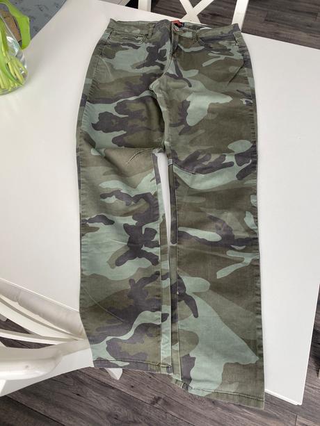 Retro jean maskacove nohavice, s