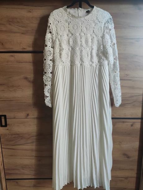 Tehotenské čipkované svadobné šaty, xl