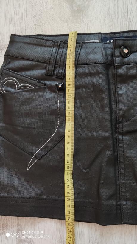 Riflová lesklá sukňa m, m