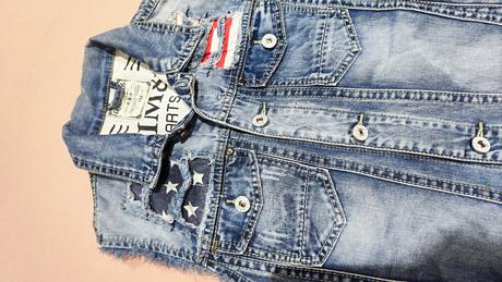Riflová vesta, denim,xs