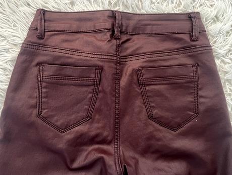 Damske bordove nohavice jeans, m