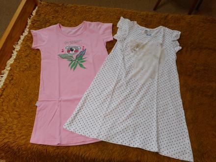2x dievčenská nočná košieľka, h&m,128
