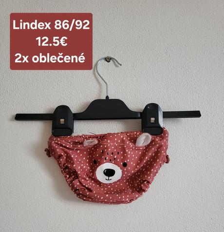 Lindex 86/92 12.5e 2x oblečené, lindex,86