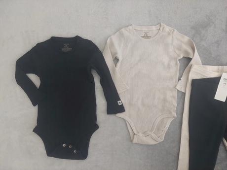 Bielo-čierna vrúbkovaná súprava lindex veľ.86, 86–98