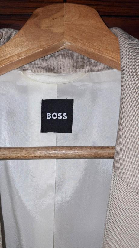 Dvojradové béžové sako boss - 34, hugo boss,xs