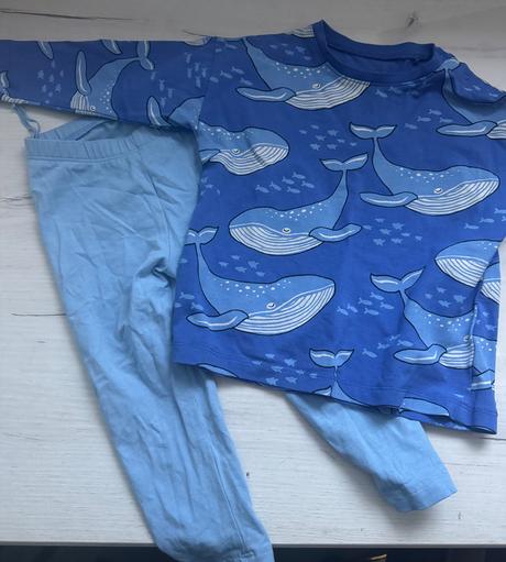 Lindex set velryba leginy a tricko 80vel, lindex,80