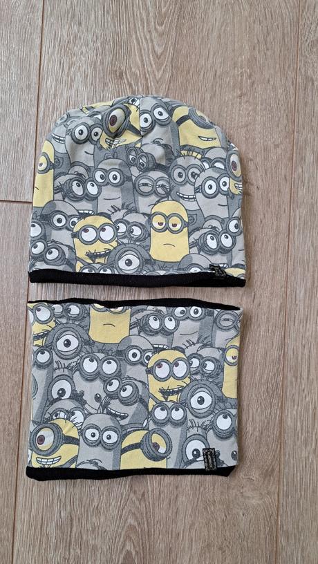 Set čiapka+nákrčník mimoni, 116