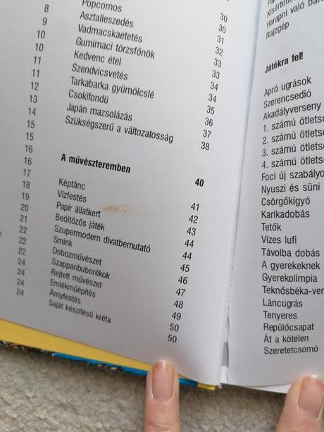Maď. kniha játékok gyermekzsúrokra,
