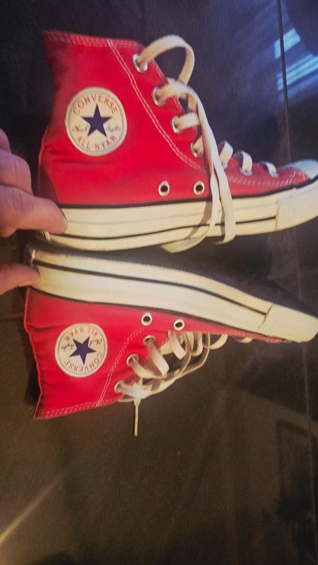 Plátené červené tenisky coversy, converse,36