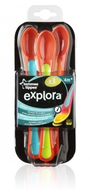 Tommee tippee lyžičky s tepelným senzorom 3ks, 4m+, 