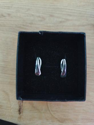 Strieborné náušnice zo zirkónia, 