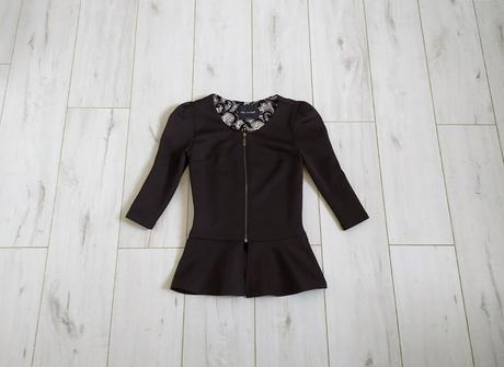 Artigli peplum top so zipsom, xs