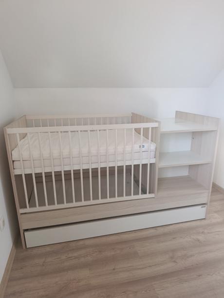 Brendon multifunkčná postieľka s prebaľovacim pult, šírka (cm): 60,dĺžka (cm): 120