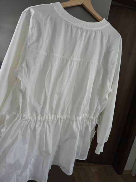 Bebe biela luxusná biela tenšia mikina l, bebe,l