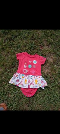 Nové dievčenské body so sukňou 6-9 mesiacov, mothercare,74