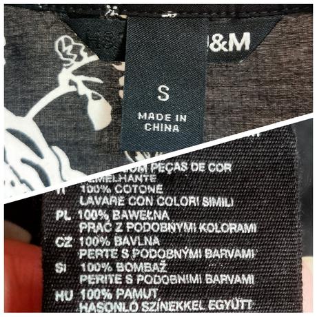 Zavinovacia bavlnená blúzka, h&m,s