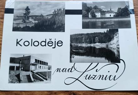 Stará pohľadnica kolodéje nad lužnicí,