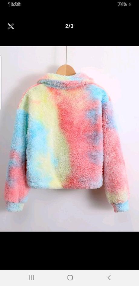 Bunda teddy farebná, 116 - 152