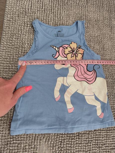 Tielko s koníkom veľ. 110/116, h&m,110