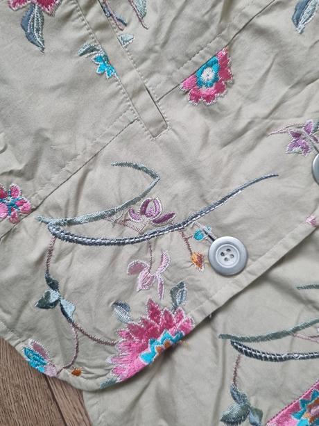 Okerové vyšívané sako heine 36, 36