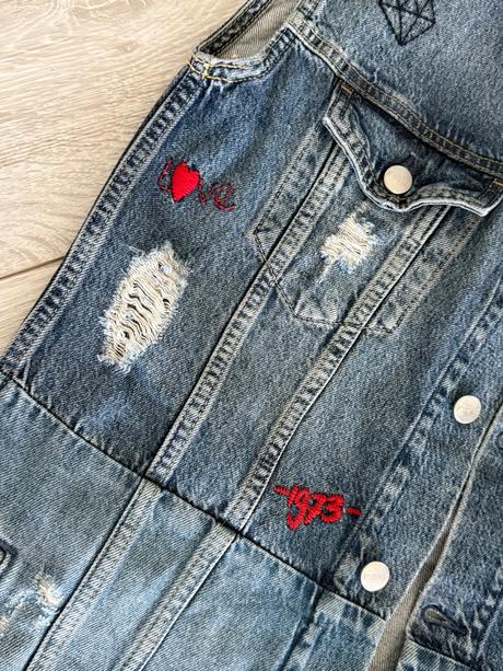 Dlhá riflová vesta pepe jeans, pepe jeans,s