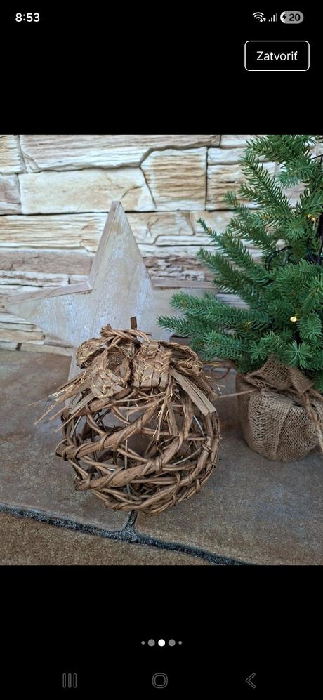 Nadherna prutena velka dekoracná guĺa-banka, 