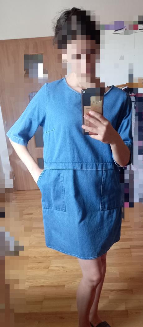 Rifľové dámske šaty, f&f,40