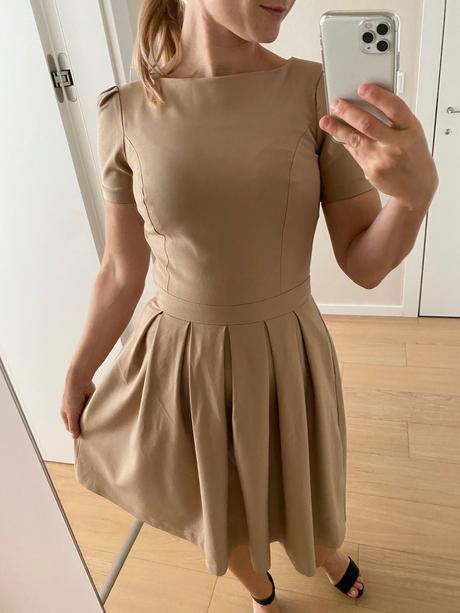 Béžové šaty, orsay,34 / 158 / xs