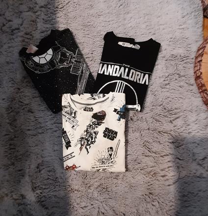 2 ks star wars tričká 134/140, 122–134