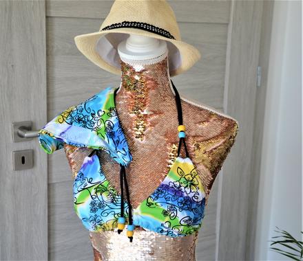 Dámske plavky s korálkami-s, s