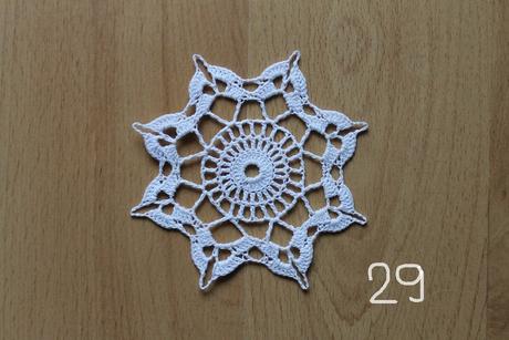 Háčkované vianočné vločky,