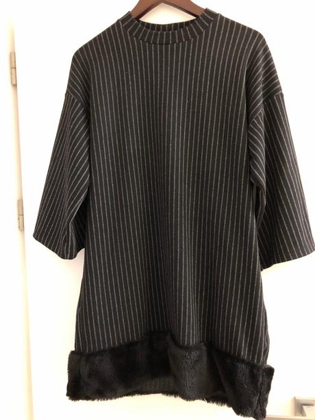 Cierne saty s kozusinkou, zara,s