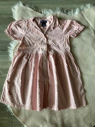 Ružové gombíkové šaty rl 4t, ralph lauren,104