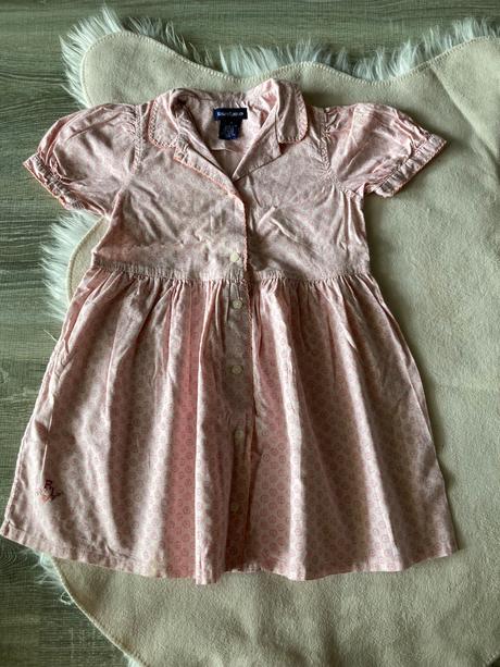 Ružové gombíkové šaty rl 4t, ralph lauren,104