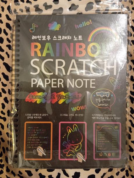 Škrabací/vyškrabovací notes dúhový 10 listov, 