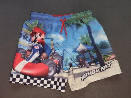 Plavky/ kúpacie šortky super mario, h&m,122