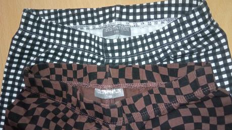 Legínky kocky dve farby 1cena, 140