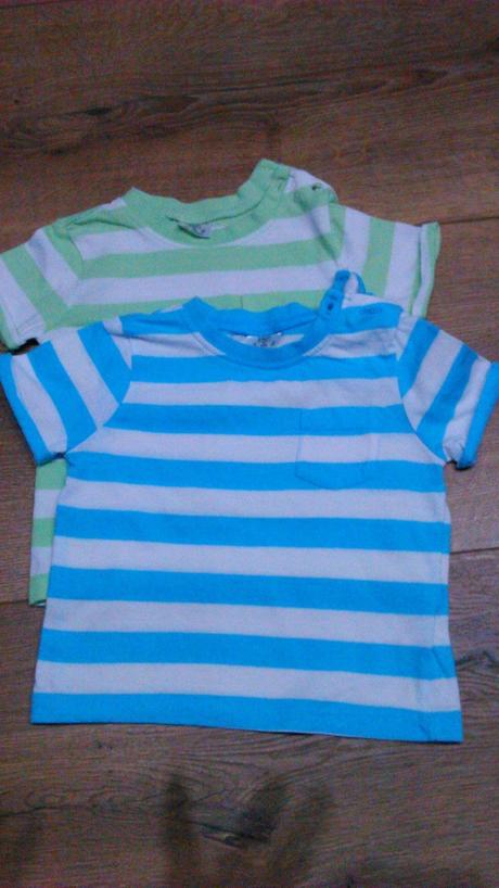 Tričká s krátkym rukávom 3-6m/2ks, f&f,62