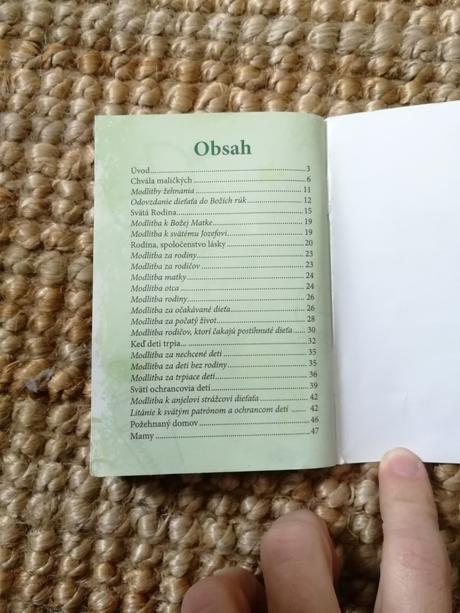 Brožúrka modlitby, 