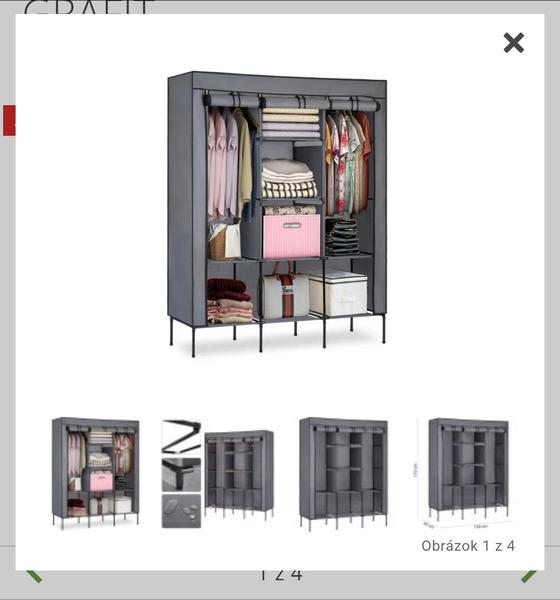 Látkové skrine a vešiaky