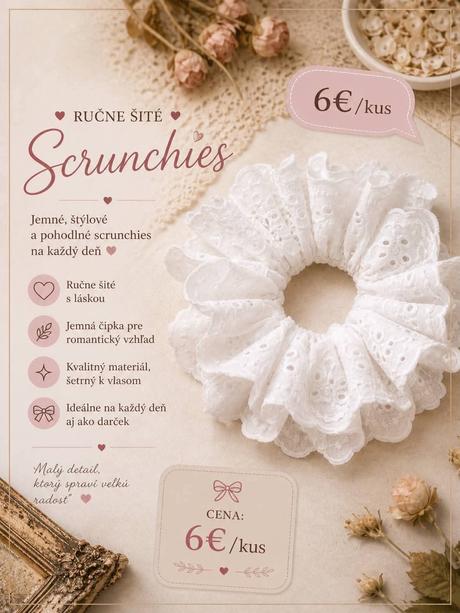 Scrunchies gumičky do vlasov - rôzny vyber, 