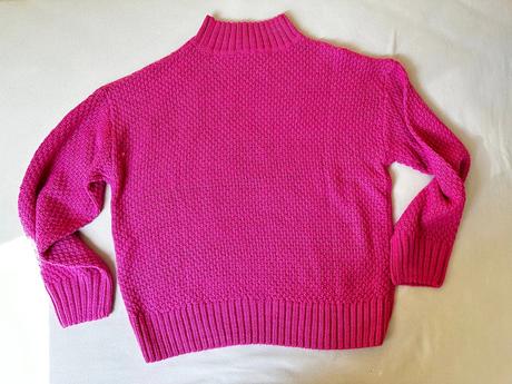 Rúžový pletený sveter - nový, c&a,s