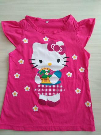 Ružové tričko s hello kitty, 116